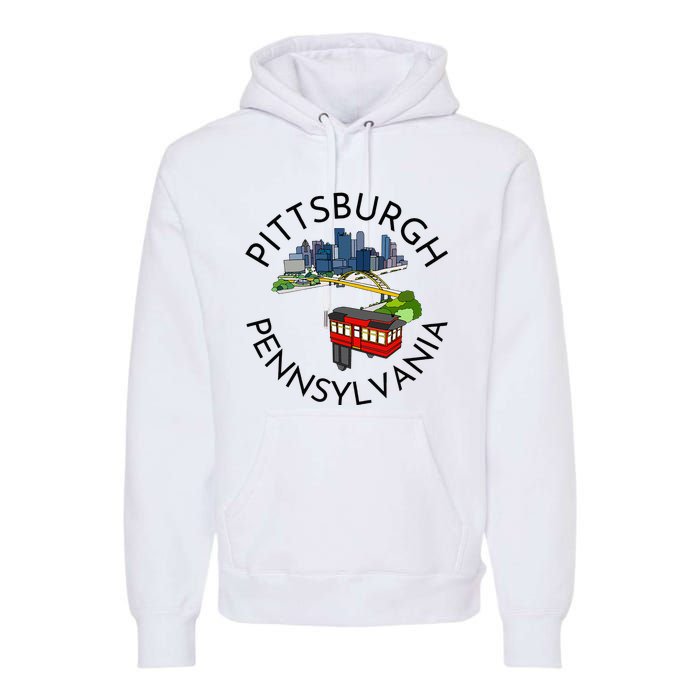 Pittsburgh Pennsylvania Steel City Skyline Bridge 412 Premium Hoodie