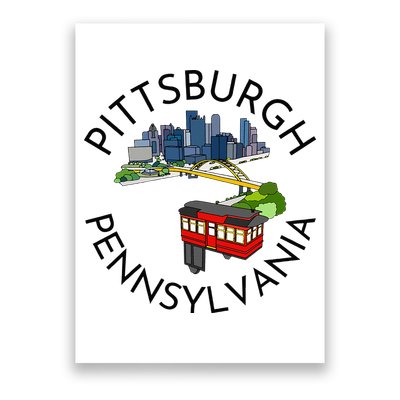Pittsburgh Pennsylvania Steel City Skyline Bridge 412 Poster