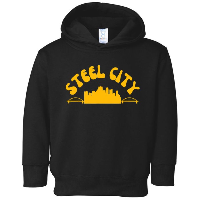 Pittsburgh Pennsylvania Sl City Skyline Bridges Retro Toddler Hoodie