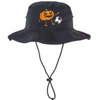 Pumpkin Playing Soccer Football Halloween Costume Sports Legacy Cool Fit Booney Bucket Hat