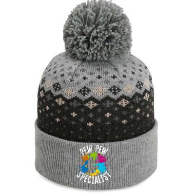 Pew Pew Specialist Shooting Paintball Gift The Baniff Cuffed Pom Beanie