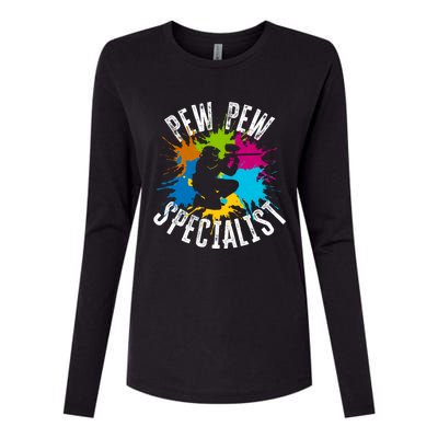 Pew Pew Specialist Shooting Paintball Gift Womens Cotton Relaxed Long Sleeve T-Shirt