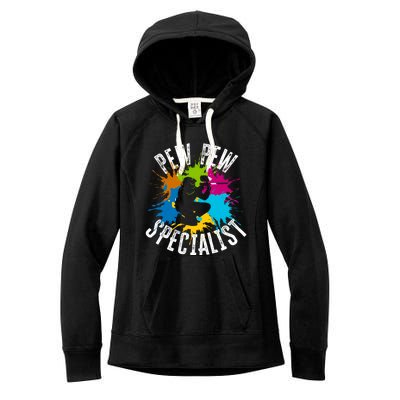 Pew Pew Specialist Shooting Paintball Gift Women's Fleece Hoodie