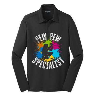 Pew Pew Specialist Shooting Paintball Gift Silk Touch Performance Long Sleeve Polo