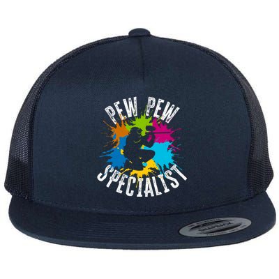 Pew Pew Specialist Shooting Paintball Gift Flat Bill Trucker Hat