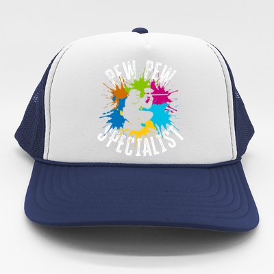 Pew Pew Specialist Shooting Paintball Gift Trucker Hat