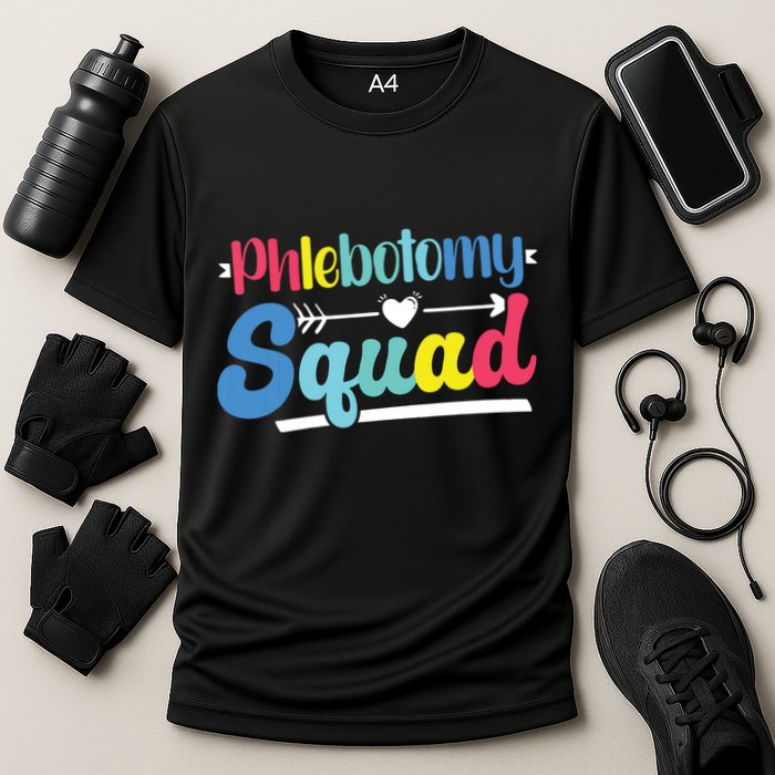 Phlebotomist Phlebotomy Squad Cooling Performance Crew T-Shirt
