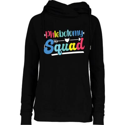 Phlebotomist Phlebotomy Squad Womens Funnel Neck Pullover Hood