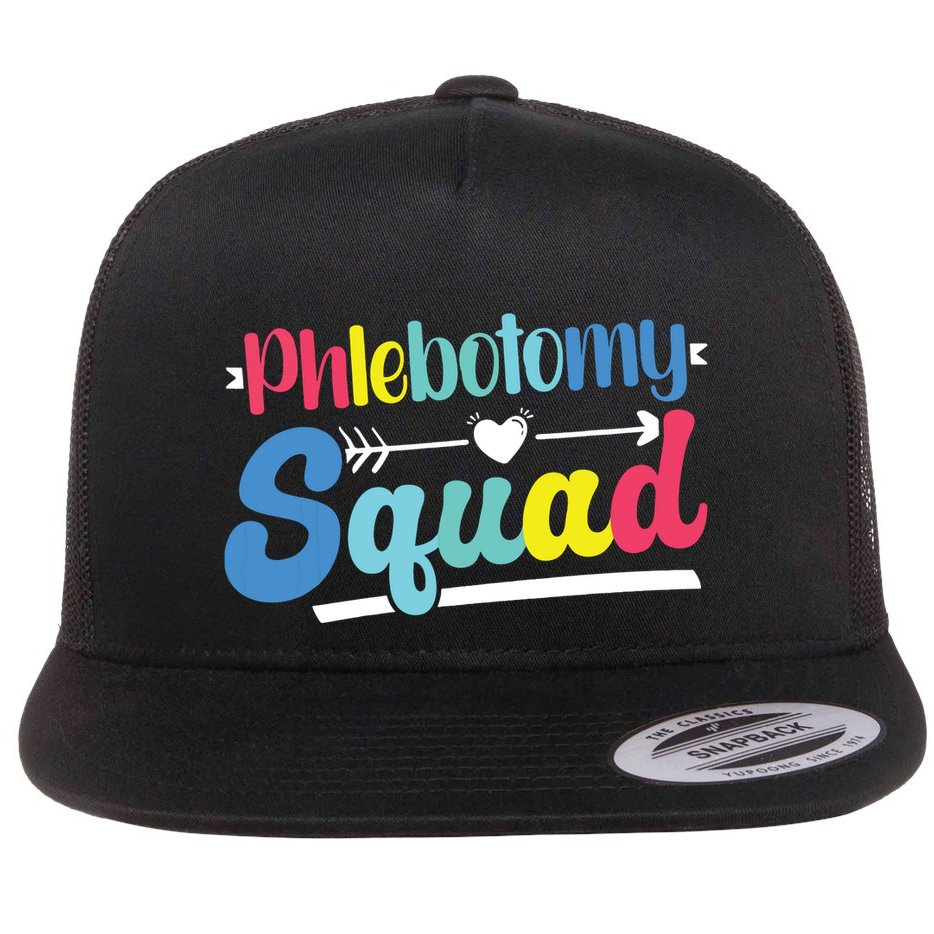 Phlebotomist Phlebotomy Squad Flat Bill Trucker Hat