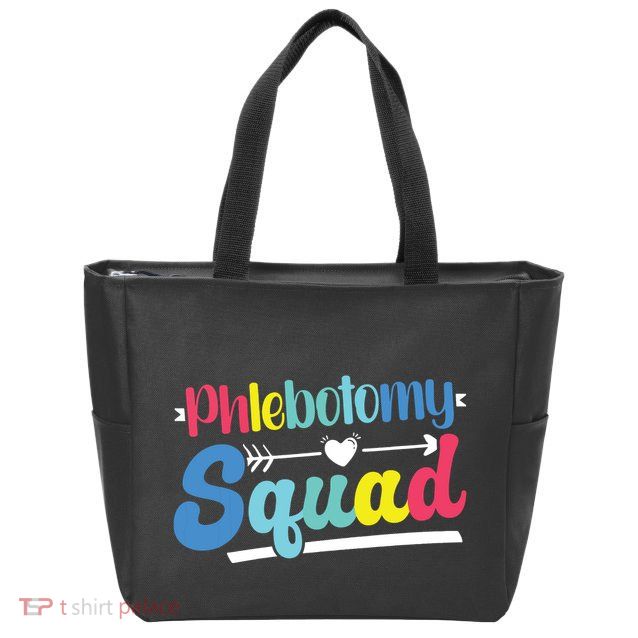 Phlebotomist Phlebotomy Squad Zip Tote Bag