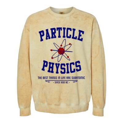 Particle Physics Science Pun Funny Physics Colorblast Crewneck Sweatshirt