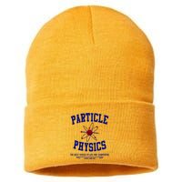 Particle Physics Science Pun Funny Physics Sustainable Knit Beanie