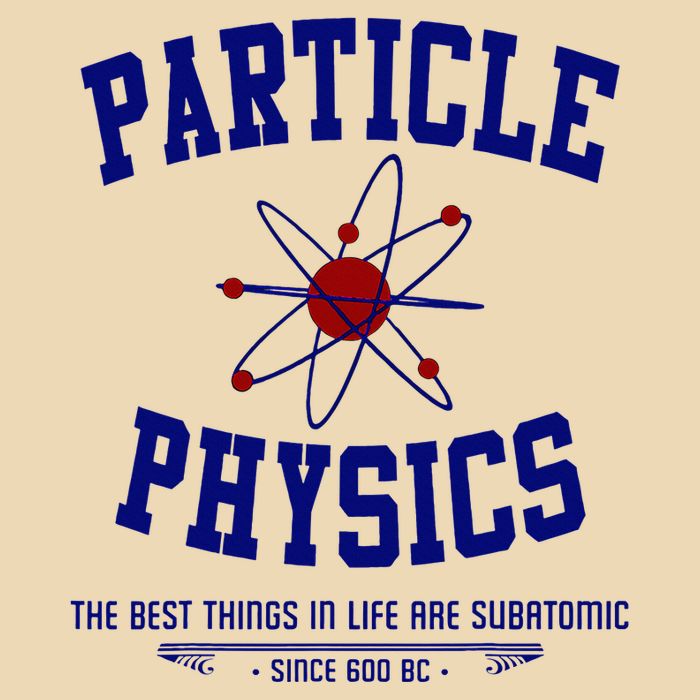 Particle Physics Science Pun Funny Physics Drawstring Bag