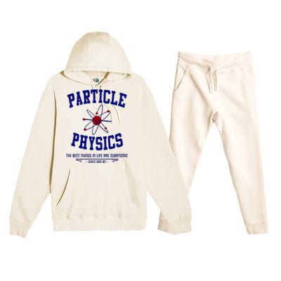 Particle Physics Science Pun Funny Physics Premium Hooded Sweatsuit Set