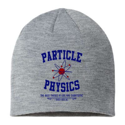 Particle Physics Science Pun Funny Physics Sustainable Beanie