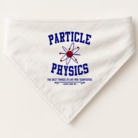 Particle Physics Science Pun Funny Physics USA-Made Doggie Bandana
