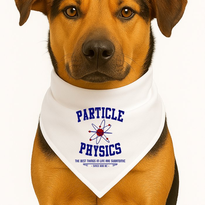 Particle Physics Science Pun Funny Physics USA-Made Doggie Bandana