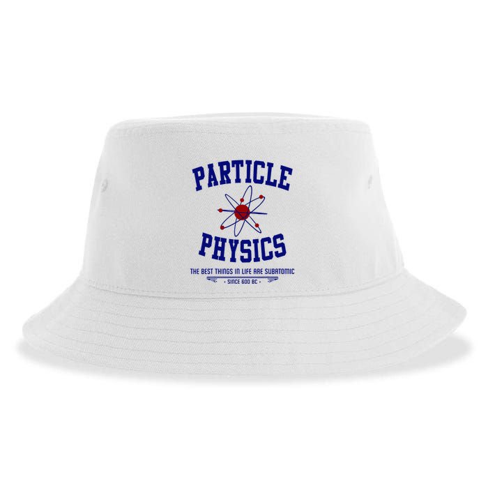 Particle Physics Science Pun Funny Physics Sustainable Bucket Hat