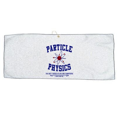 Particle Physics Science Pun Funny Physics Large Microfiber Waffle Golf Towel