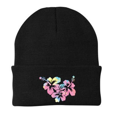 Palm Puff Summer Beach Hawaii Hibiscus Beanie