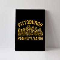 Pittsburgh Pennsylvania Steel City Skyline 412 Home Canvas