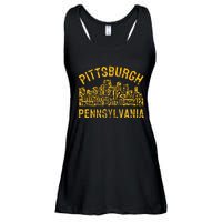 Pittsburgh Pennsylvania Steel City Skyline 412 Home Ladies Essential Flowy Tank