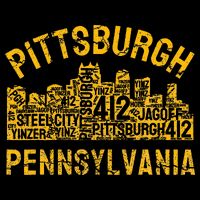 Pittsburgh Pennsylvania Steel City Skyline 412 Home Baby Bodysuit
