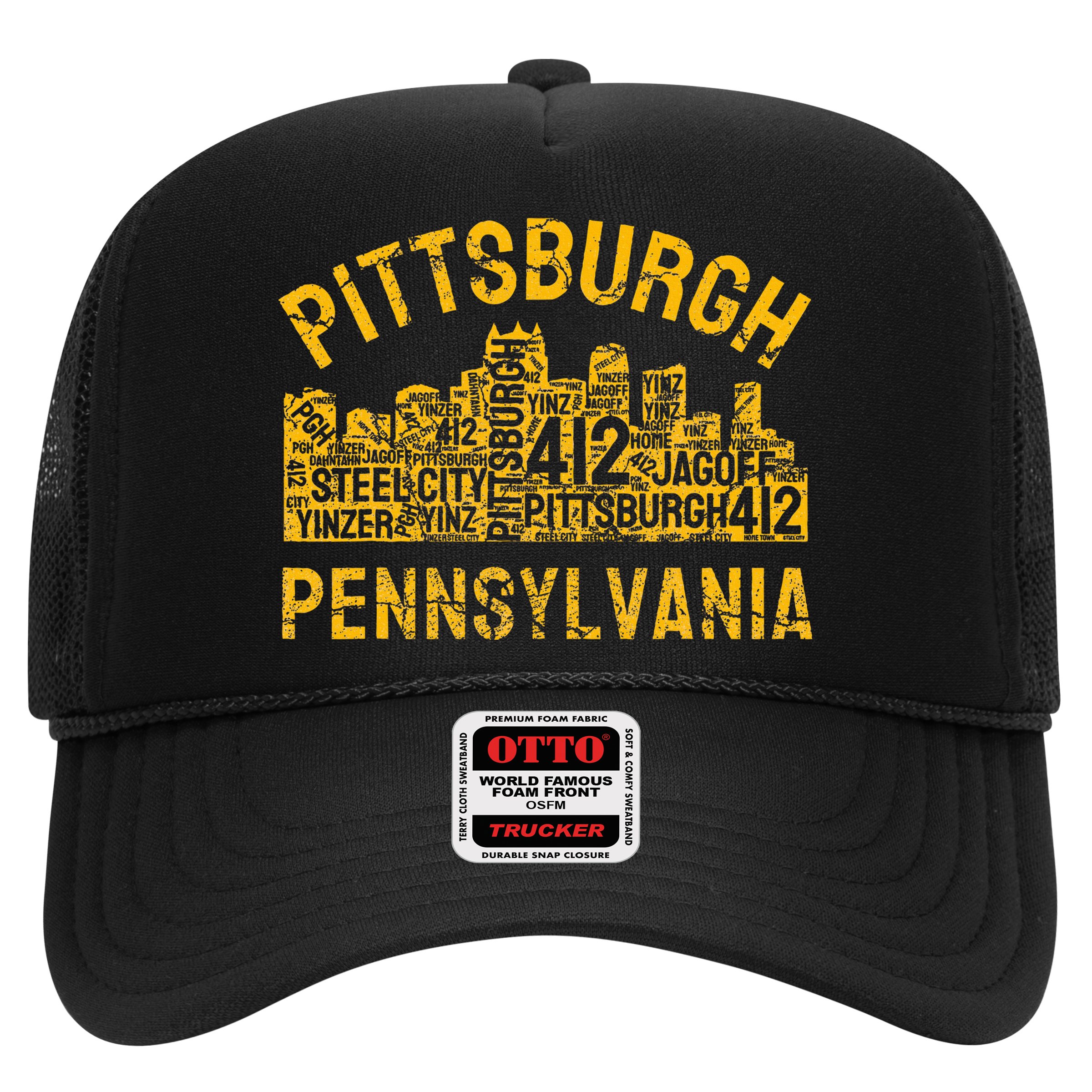 Pittsburgh Pennsylvania Steel City Skyline 412 Home Hat