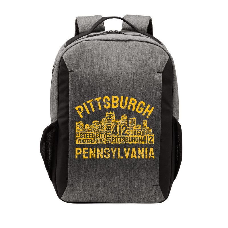 Pittsburgh Pennsylvania Steel City Skyline 412 Home Vector Backpack