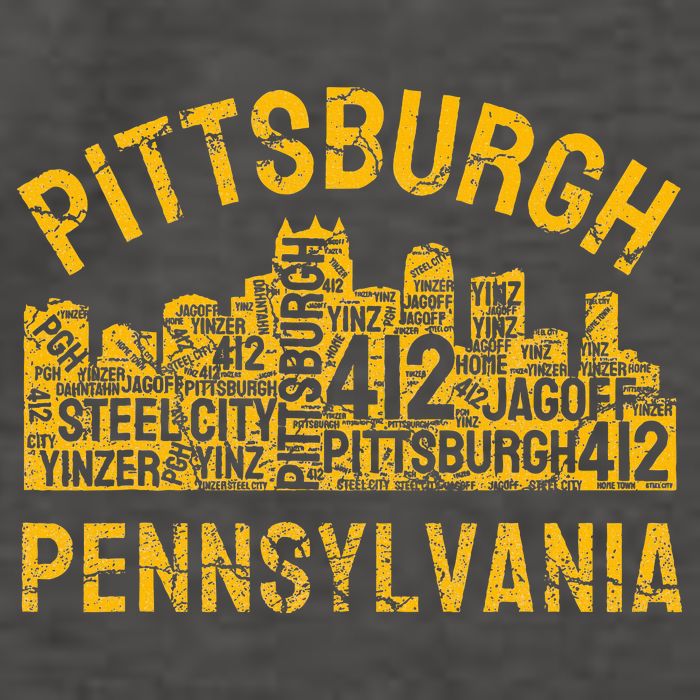 Pittsburgh Pennsylvania Steel City Skyline 412 Home Vector Backpack