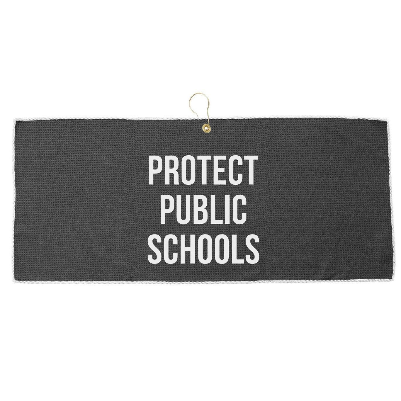 Protect Public Schools Large Microfiber Waffle Golf Towel