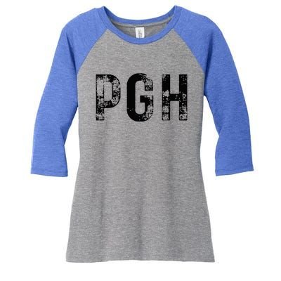 Pittsburgh Pennsylvania Steel City 412 Home Pride Women's Tri-Blend 3/4-Sleeve Raglan Shirt