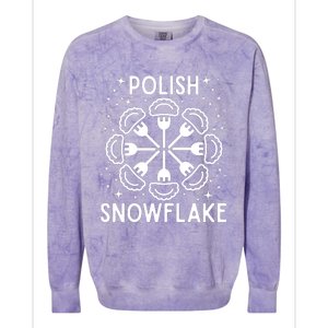 Polish Pierogi Snowflake Colorblast Crewneck Sweatshirt