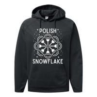 Polish Pierogi Snowflake Performance Fleece Hoodie