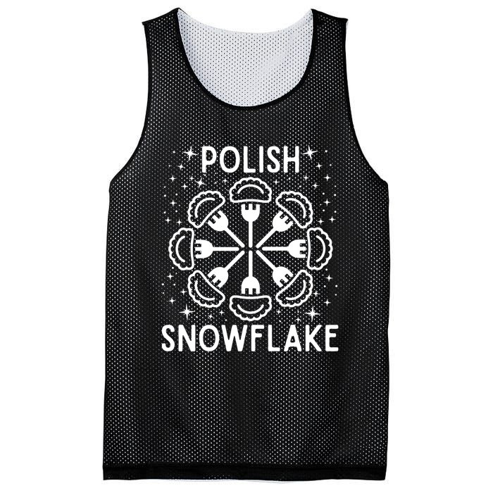 Polish Pierogi Snowflake Mesh Reversible Basketball Jersey Tank