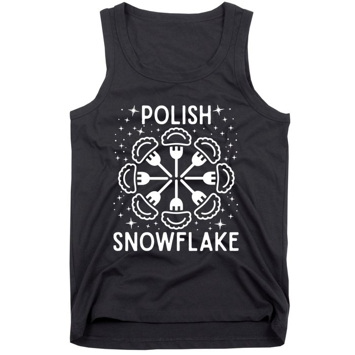 Polish Pierogi Snowflake Tank Top