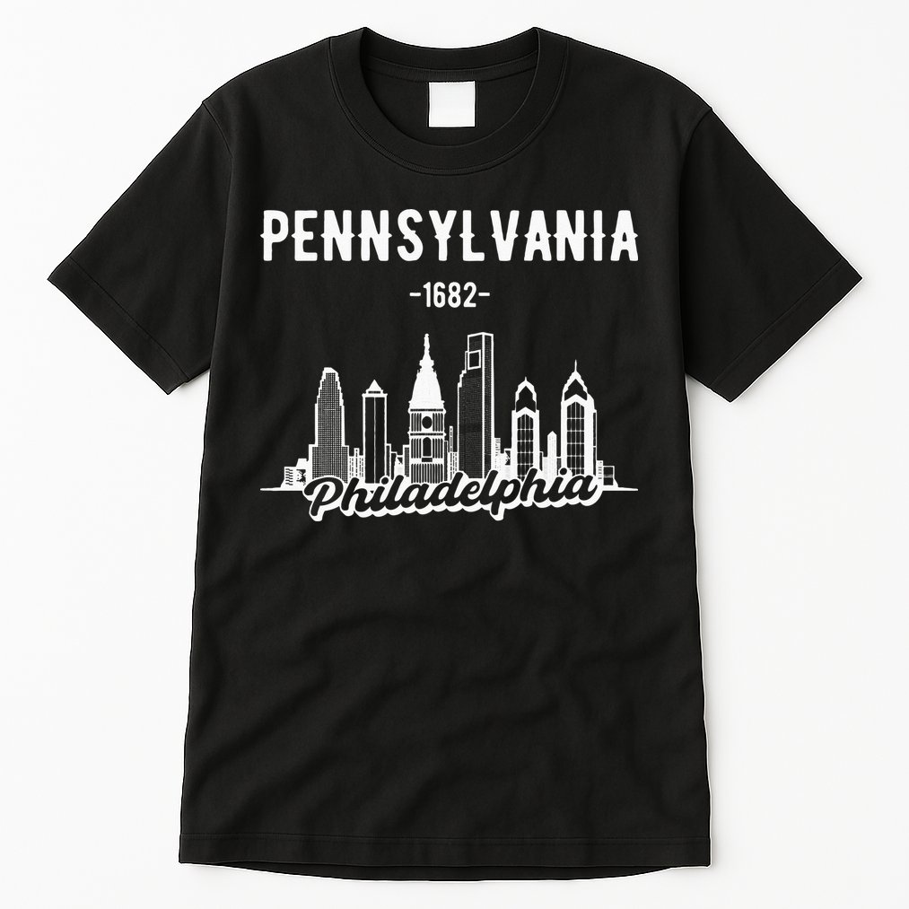 Philadelphia Pennsylvania Skyline Tall T-Shirt