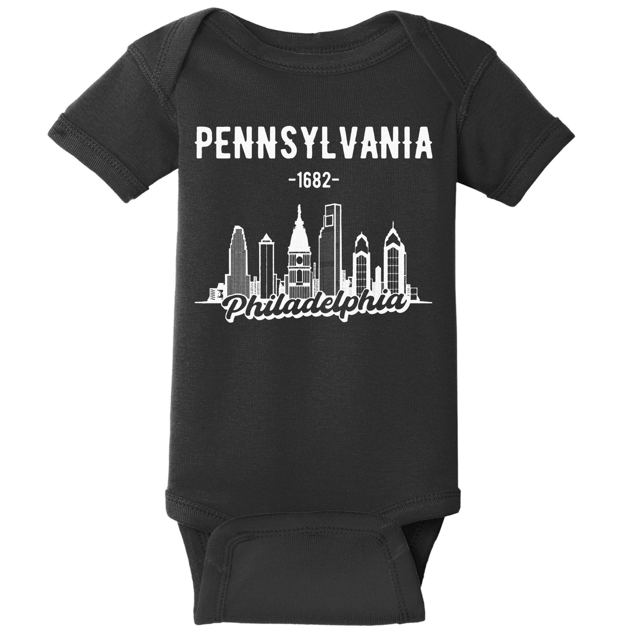 Philadelphia Pennsylvania Skyline Baby Bodysuit