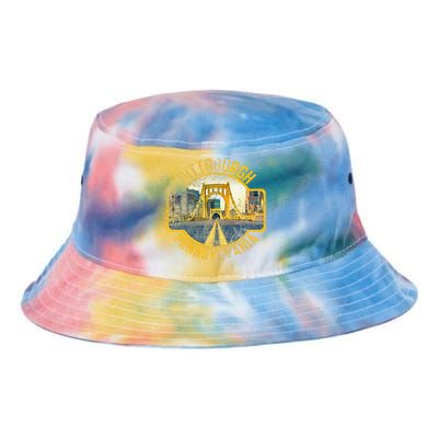 Pittsburgh Pennsylvania Sl City Skyline Photography 412 Tie Dye Newport Bucket Hat