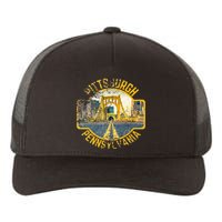 Pittsburgh Pennsylvania Sl City Skyline Photography 412 Yupoong Adult 5-Panel Trucker Hat