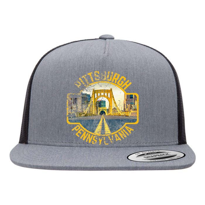 Pittsburgh Pennsylvania Sl City Skyline Photography 412 Flat Bill Trucker Hat