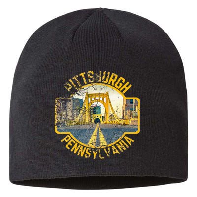 Pittsburgh Pennsylvania Sl City Skyline Photography 412 Sustainable Beanie