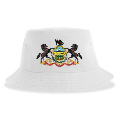 Pennsylvania Pa State Flag Usa Sustainable Bucket Hat