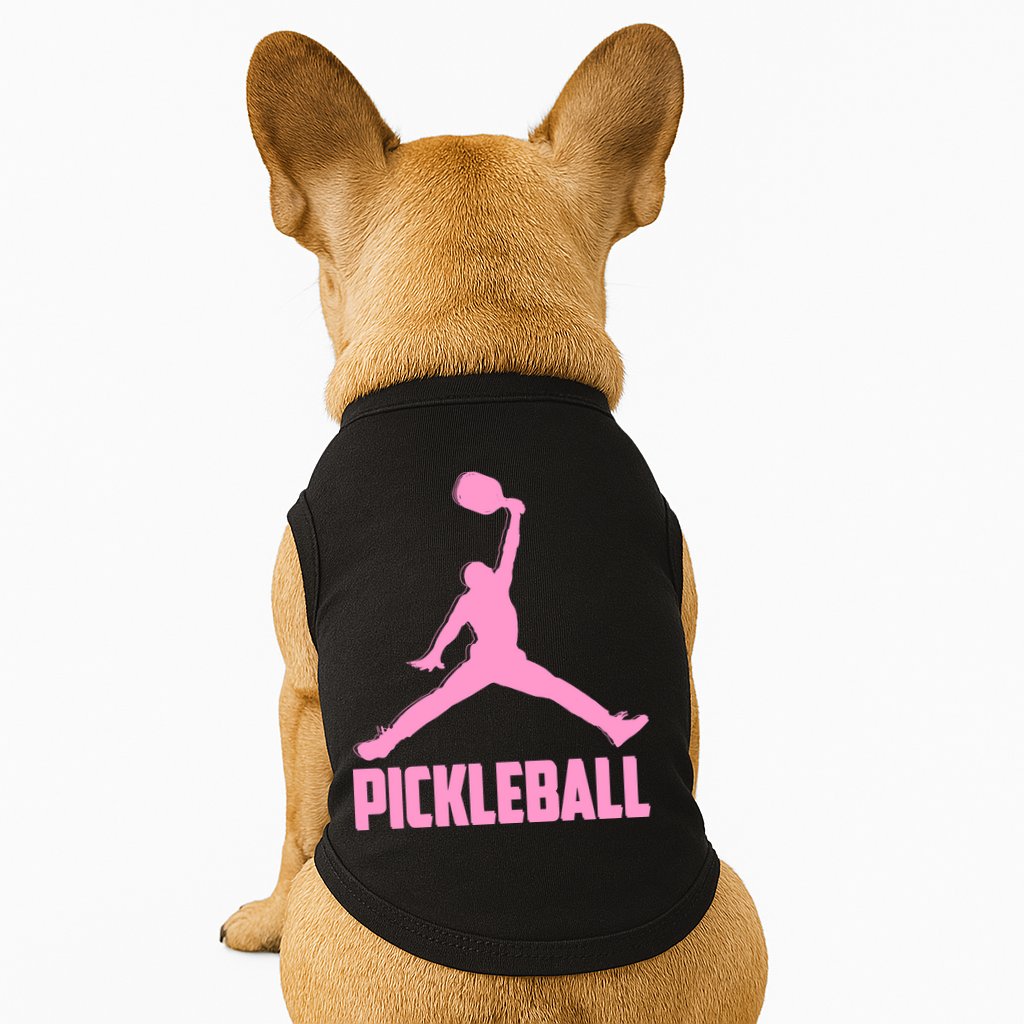 Pink Pickleball Sports Logo Doggie Tank