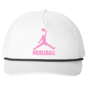 Pink Pickleball Sports Logo Snapback Five-Panel Rope Hat