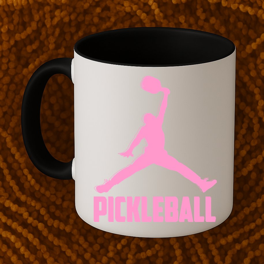 Pink Pickleball Sports Logo Mug