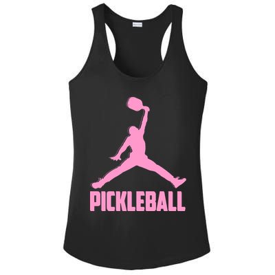 Pink Pickleball Sports Logo Ladies PosiCharge Competitor Racerback Tank