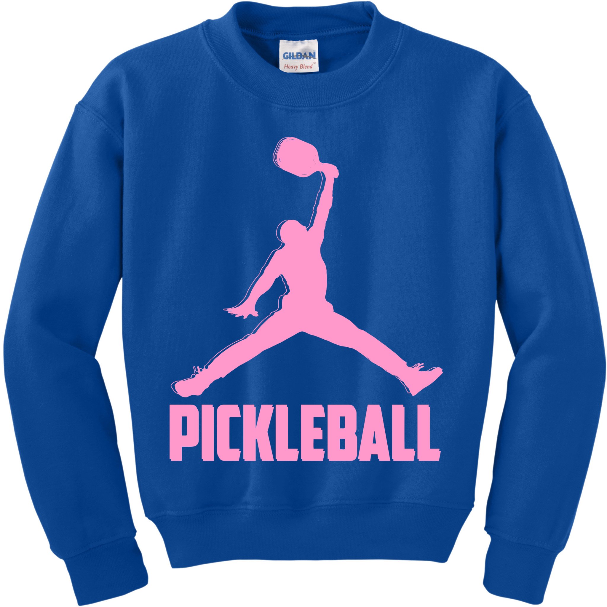 Pink Pickleball Sports Logo Kids Sweatshirt