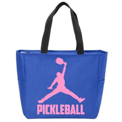 Pink Pickleball Sports Logo Zip Tote Bag