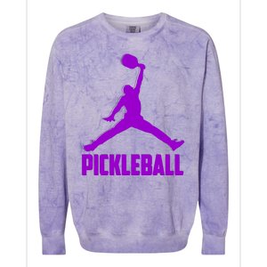 Purple Pickleball Sports Logo Colorblast Crewneck Sweatshirt